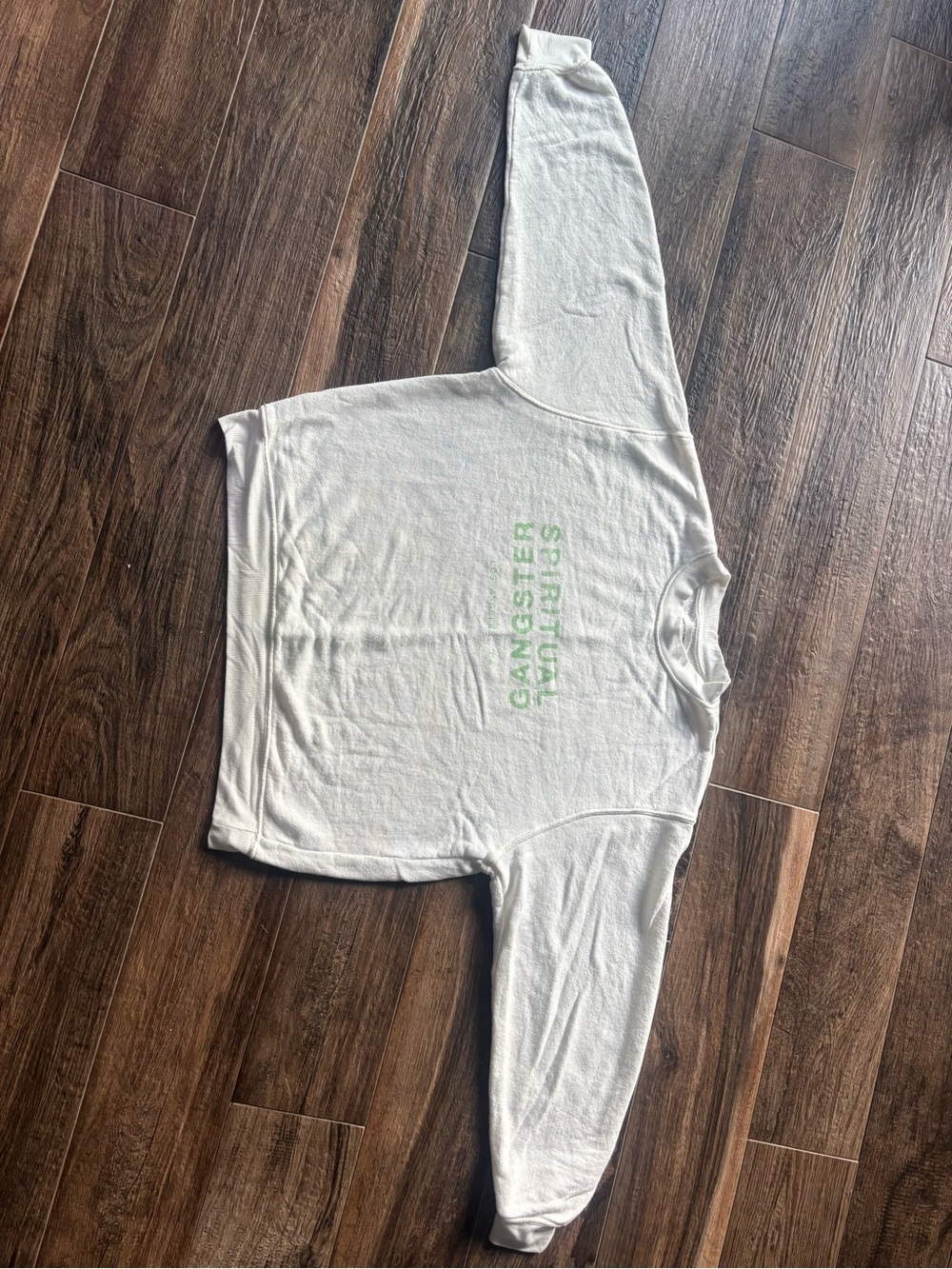 White Spiritual Gangster Cotton and Linen Sweatshirt